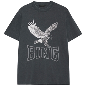 Anine Bing Lili T-shirt Retro Eagle, Washed Black